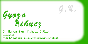 gyozo mihucz business card
