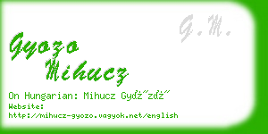 gyozo mihucz business card